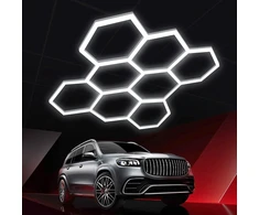 Realne Ceny Krzysztof Alchimionek 60 vnt. LED šešiakampės plokštės lempa Apšvietimas Dirbtuvėms Garažui Namams 257x244 cm 280 W 6500 K