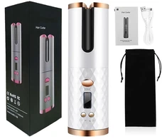 Realne Ceny Krzysztof Alchimionek Garbanojimo žnyplės Bezprzewodowa automatinė LCD Obrotowa do Włosów Fale Loki USB