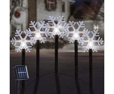 Realne Ceny Krzysztof Alchimionek Lampki Led Świąteczne Płatki Śniegu Śnieżynki Solarne 5szt Wbijane Dekoracja
