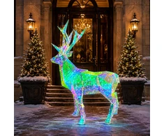 Realne Ceny Krzysztof Alchimionek Renifer LED holograficzny 3d świąteczny geometryczny sodo ozdoba 90cm