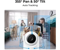 „Reolink“ – E321 išmanioji „Wi-Fi PT“ vidaus kamera – balta