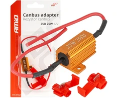 Canbus rezistorius LED lemputėms 25ohm 25w amio-04093