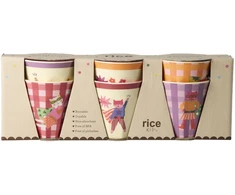 „Rice“ – melamino vaikiškas puodelis su herojaus raštu – rožinis – mažas – 160 ml