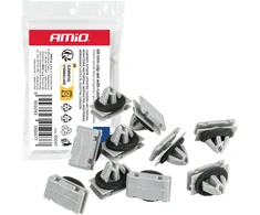 Rinkinys spinek listwy progowej su gumową uszczelką 11 mm 10vnt. amio-05047