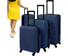 3-in-1 suitcase set - navy mėlynas Trizand 26664