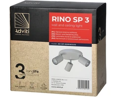 Orno RINO sieninis-lubinis šviestuvas, maks. galia 3x50W, GU10, IP20, baltas