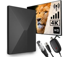 RTO Antena tv wewnętrzna zewnętrzna dc 5v uhv/vhv/fm mocny wzmacniacz hd 4k - er1234
