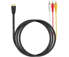 RTO Kabelis kabelis adapter przejściówka przewód 3x rca cinch hdmi 2.0 audio video 1,5m -e383