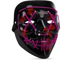 RTO Maska led świecąca ledowa na halloween imprezę karnawał przebranie purge