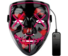 RTO Maska led świecąca ledowa na halloween imprezę karnawał przebranie purge