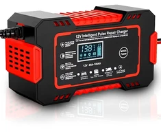 Prostownik, Automatinis automobilio akumuliatoriaus įkroviklis su remonto funkcija, išmanusis 12 V LCD ekranas - ER1084