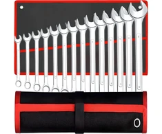 RTO Rinkinys plokščių dvikilpių veržliarakčių / combination spanner set