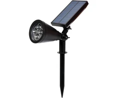RTO Solarna lampa ogrodowa led wbijana reflektor czujnik zmierzchu punktowa - or1226