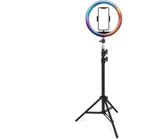 RTO Žiedinė lempa rgb led selfie ring statyw pilot + telefono laikiklis 21