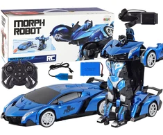 Lean Toys Nuotoliniu būdu valdomas automobilis-robotas 1:10 mėlynas su gestų kontrole