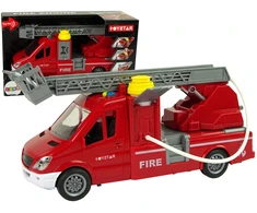 Žaislinis ugniagesių sunkvežimis berniukams Lean Toys, raudonas