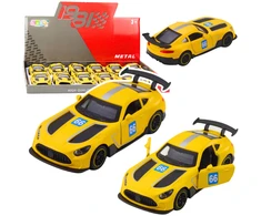 Lean Toys Lenktyninis automobilis metalinis 1:43 geltonas
