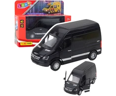 Lean Toys Juodas metalinis sunkvežimis su garsais ir šviesomis, 12x6x7 cm