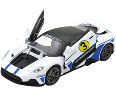 Lean Toys Metalinis sportinis automobilis su šviesomis, garsais, 1:22, baltas