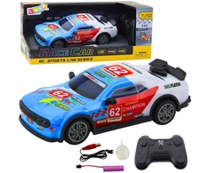 Lean Toys Nuotoliniu būdu valdomas automobilis su LED šviesomis ir rūko efektu 1:22