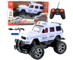 Lean Toys Nuotoliniu būdu valdomas policijos visureigis 1:12