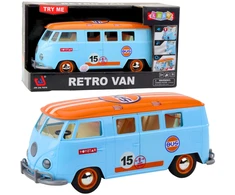 Lean Toys Žaislinis Retro Mikroautobusas su Šviesomis ir Garsu, 26.5x11x10.5 cm