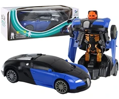 Automobilis - robotas 2in1 Lean toys Bugatti, mėlynas
