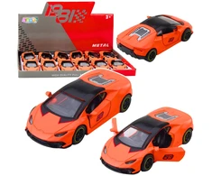 Lean Toys Metalinė sportinė mašina su inercine pavara 1:43 oranžinė