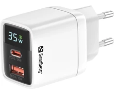 „Sandberg“ – 2in1 įkroviklis, 1xUSB-C, 1xUSB, 35W