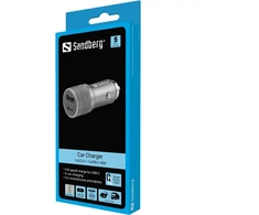 „Sandberg“ – automobilinis įkroviklis 1xQC3.0 + 1xUSBC 48W