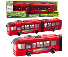 Lean Toys Sąnarinis autobusas 1:16 su šviesomis ir garsais