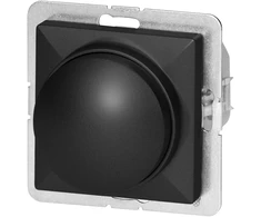 Ściemniacz „Pearl“ LED rotacinis reguliatorius, 230 V, 50 Hz, Pmin: 3 W, Pmax: 35 W, SO-1P/LED, juodas