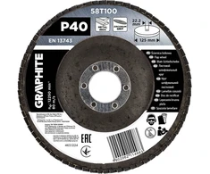 Ściernica Cirkonio plokštelinis šlifavimo diskas xa0125 x 22,2 mm, P40