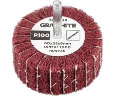 Ściernica Plokštelinis šlifavimo diskas su abrazyvine vilna, kotas 60 x 25 x 6 mm, P100