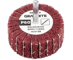 Ściernica Plokštelinis šlifavimo diskas su abrazyvine vilna, kotas 60 x 25 x 6 mm, P60