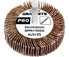 Ściernica Plokštelinis šlifavimo diskas su kotu 60 x 15 x 6 mm, P60