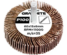 Ściernica Plokštelinis šlifavimo diskas su kotu 60 x 15 x 6 mm, P100