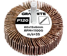 Ściernica Plokštelinis šlifavimo diskas su kotu 60 x 15 x 6 mm, P120