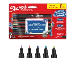 „Sharpie“ – „Creative Acrylic“ 5 lizdinių plokštelių – žemės atspalviai – plonas galiukas (2212828)