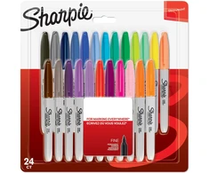 „Sharpie“ permanentinis žymeklis, plonas, įvairių spalvų, 24 vnt., blisterių pakuotė (2065405)