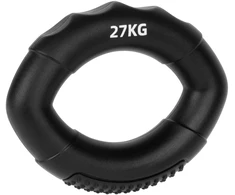 Silikoninė rankena rankų reabilitacijai, 0 - 27 kg, juoda, REBEL ACTIVE