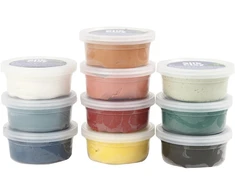 Silk Claycreative Toys Šilko molis - dulkėti dažai 10 x 40 g (79154)