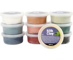 Silk Claycreative Toys Šilko molis - dulkėti dažai 10 x 40 g (79154)