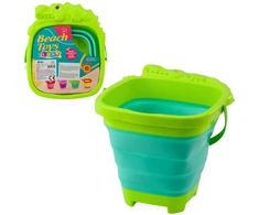 Lean Toys Sulankstomas kibirėlis vaikams, krokodilo formos, žalias