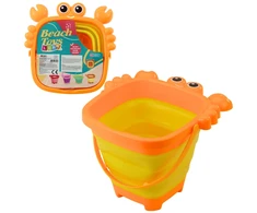 Lean Toys Sulankstomas plastikinis kibirėlis „Krabas“ 21.5x22x17.5 cm