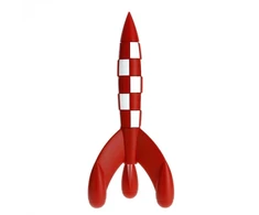 Skulptūra „Måneraket Tintin“ (17 cm)