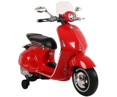 Lean Cars Elektrinis motoroleris vaikams Vespa GTS 300, raudonas