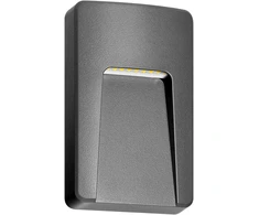 SLIGO LED 3W, fasadinis šviestuvas, 240lm, IP65, 4000K, stačiakampis, pilkas