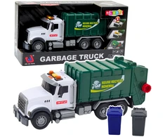 Lean Toys Žalias žaislinis šiukšliavežis su šviesomis ir garsais 1:14