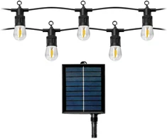 Solarna Saulės energija varoma girlianda 10 m, 10 x LED liepsnos